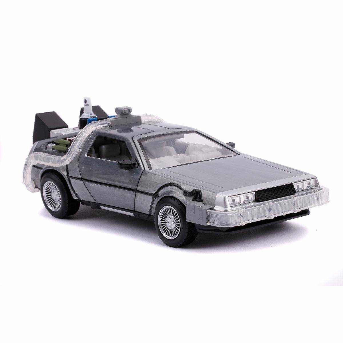 Back to the Future Part II die-cast 1:24 scale "Hollywood Rides" light-up DeLorean Time Machine Die-cast Model Cars Jada Toys