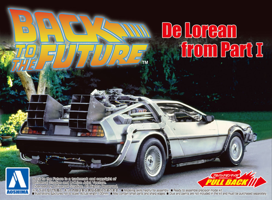 Model Kit - Back To The Future Pull-back DeLorean 1:43 Scale Plastic Model Kit