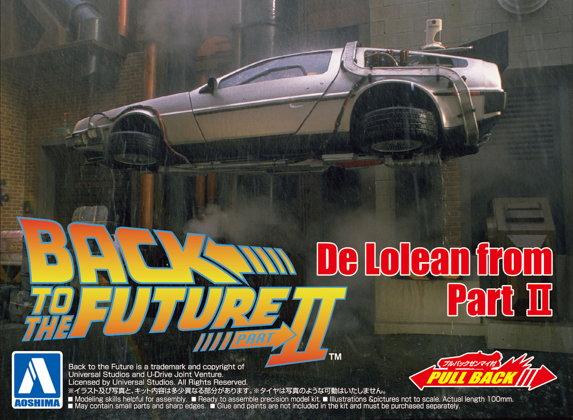 Model Kit - Back To The Future Part II Pull-back DeLorean 1:43 Scale Plastic Model Kit