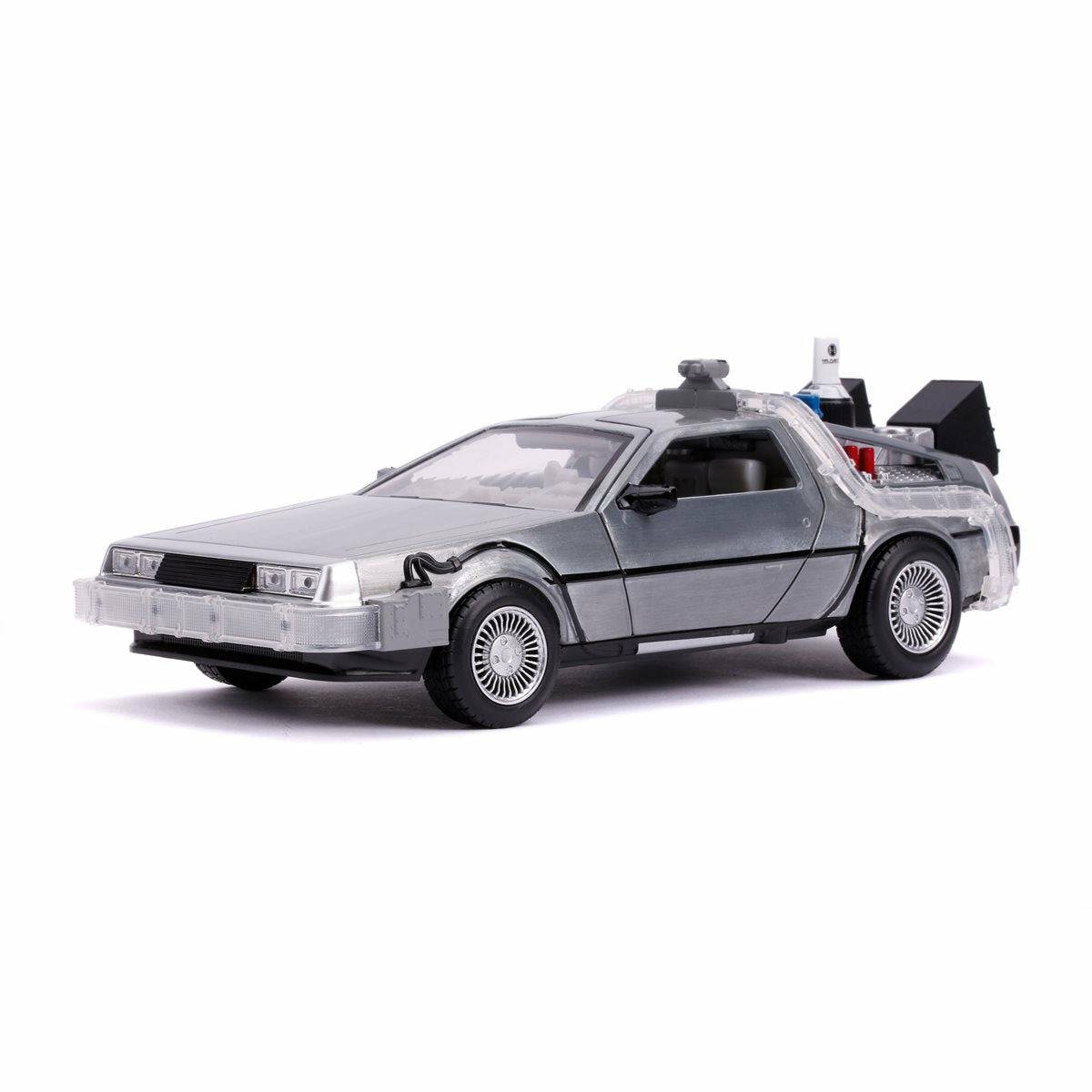 Back to the Future Part II die-cast 1:24 scale "Hollywood Rides" light-up DeLorean Time Machine Die-cast Model Cars Jada Toys
