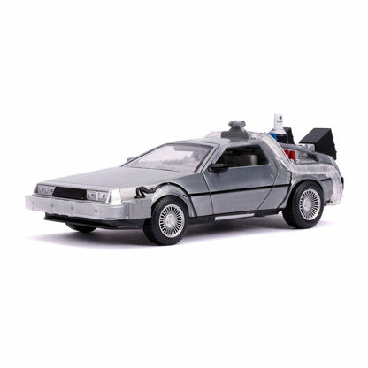Back to the Future Part II die-cast 1:24 scale "Hollywood Rides" light-up DeLorean Time Machine Die-cast Model Cars Jada Toys
