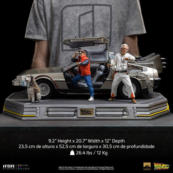 Iron Studios Back to the Future DeLorean Full Set 1:10 Scale Statue [PRE-ORDER: Expected Availability Apr - Jun 2024!] Statue Iron Studios