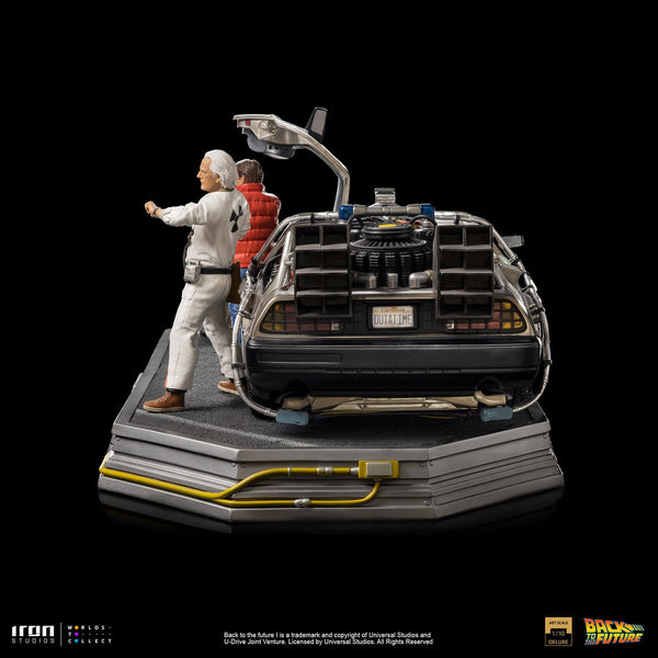 Iron Studios Back to the Future DeLorean Full Set 1:10 Scale Statue [PRE-ORDER: Expected Availability May - Jun 2024!] Statue Iron Studios