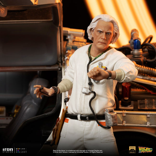 Iron Studios Back to the Future DeLorean Full Set 1:10 Scale Statue [PRE-ORDER: Expected Availability May - Jun 2024!] Statue Iron Studios