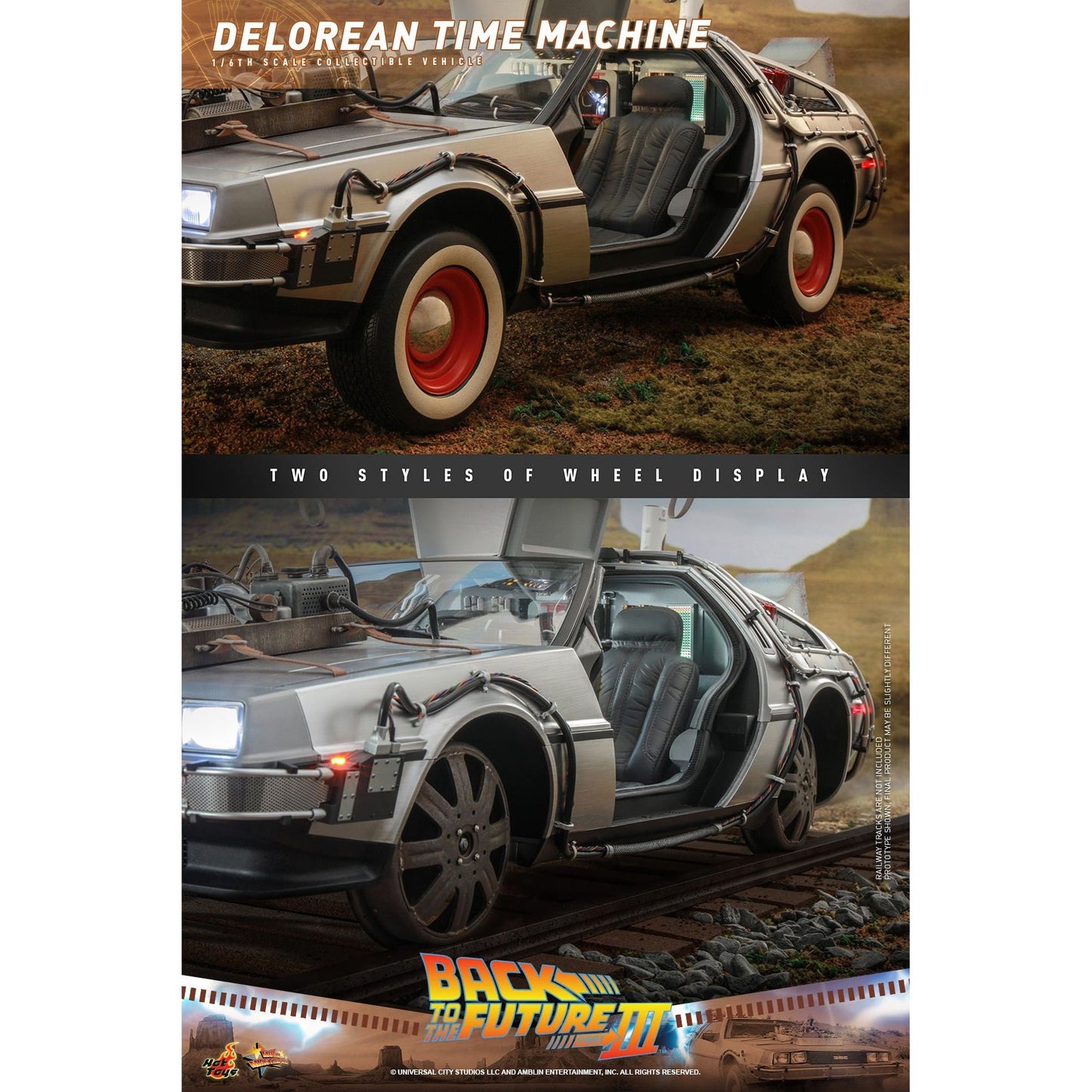 Hot Toys Back to the Future Part III DeLorean Time Machine 1:6 scale Collectible Vehicle [50% PRE-SOLD OUT! PRE-ORDER/DROP-SHIP: Expected Availability January 2025 - June 2025!] Battery Operated Vehicle Hot Toys