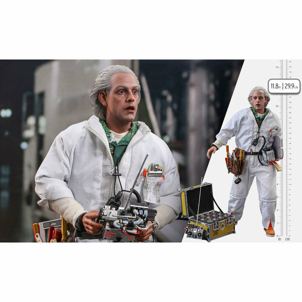 Hot Toys Back to the Future Doc Brown (Deluxe Version) 1:6 Scale Collectible Figure with bonus Plutonium case Action Figure Hot Toys