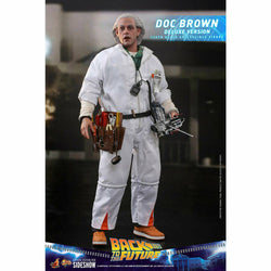 Hot Toys Back to the Future Doc Brown (Deluxe Version) 1:6 Scale Collectible Figure with bonus Plutonium case Action Figure Hot Toys