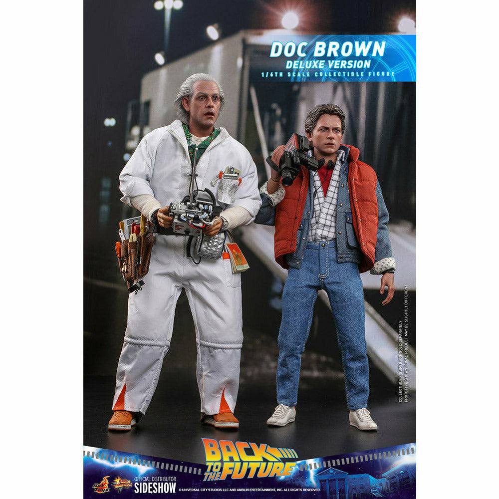 Hot Toys Back to the Future Doc Brown (Deluxe Version) 1:6 Scale Collectible Figure with bonus Plutonium case Action Figure Hot Toys