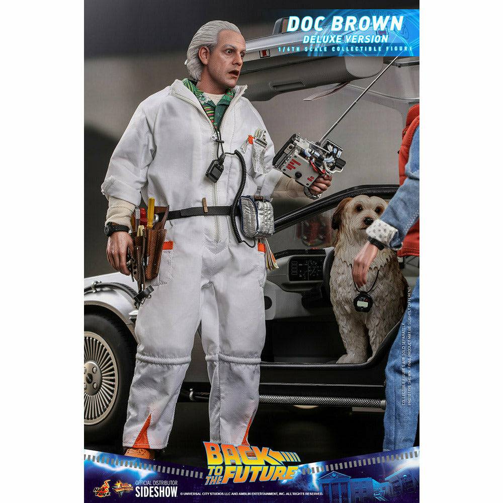 Hot Toys Back to the Future Doc Brown (Deluxe Version) 1:6 Scale Collectible Figure with bonus Plutonium case Action Figure Hot Toys