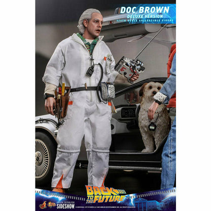 Hot Toys Back to the Future Doc Brown (Deluxe Version) 1:6 Scale Collectible Figure with bonus Plutonium case Action Figure Hot Toys
