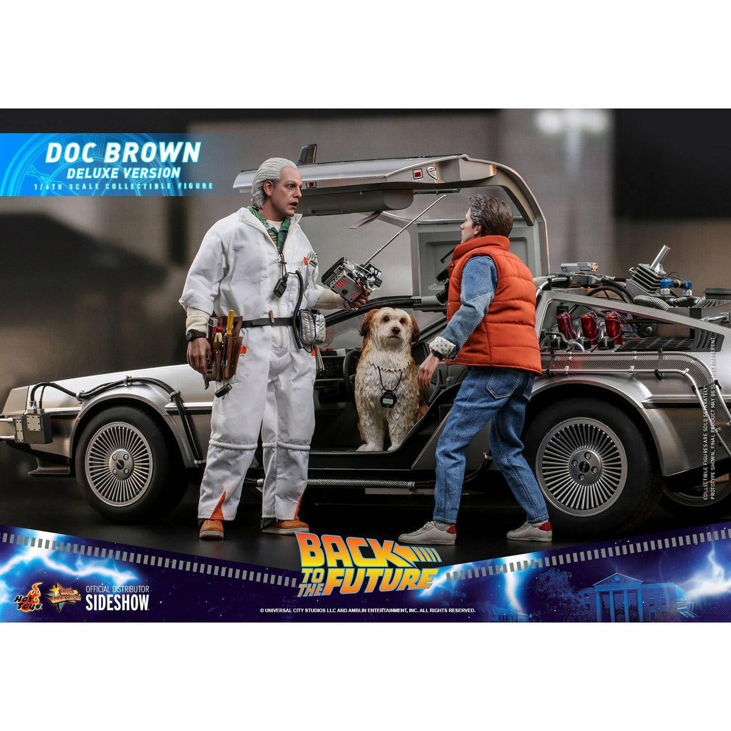 Hot Toys Back to the Future Doc Brown (Deluxe Version) 1:6 Scale Collectible Figure with bonus Plutonium case Action Figure Hot Toys
