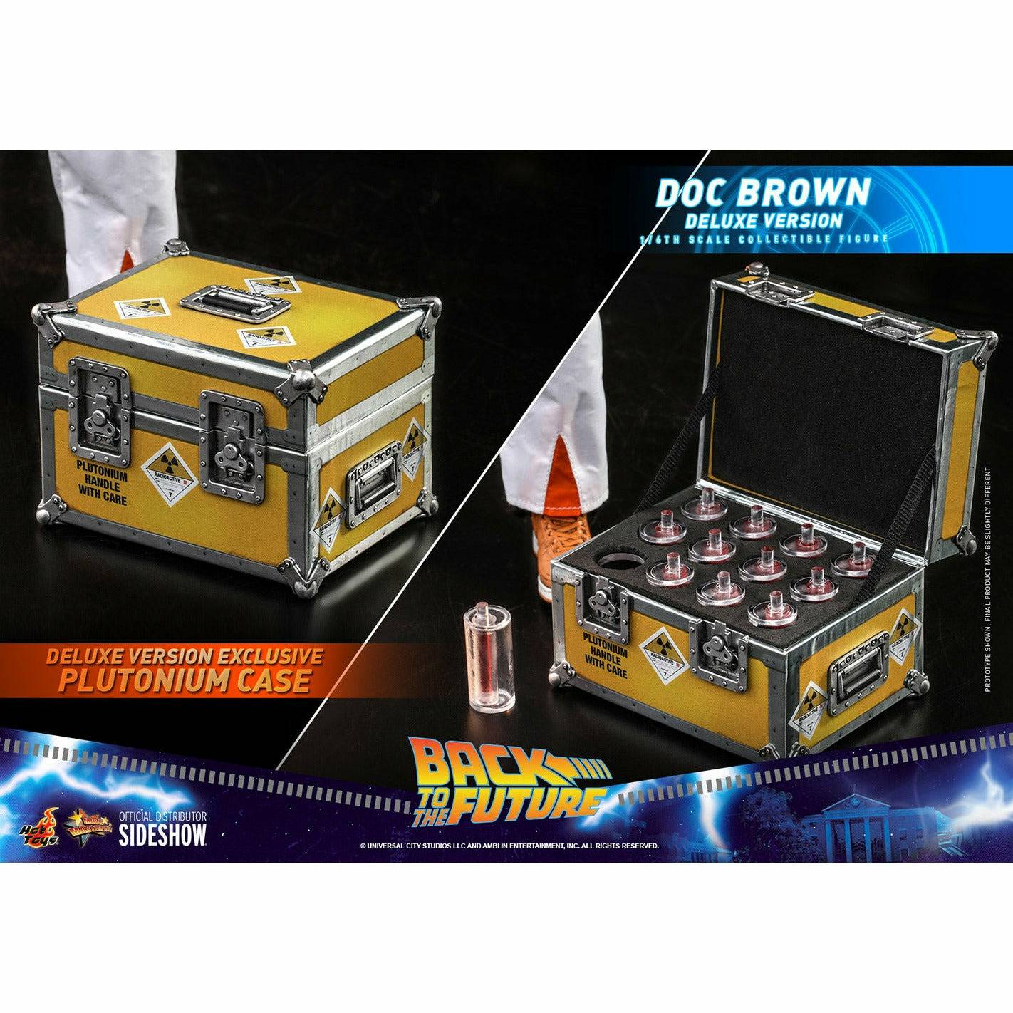 Hot Toys Back to the Future Doc Brown (Deluxe Version) 1:6 Scale Collectible Figure with bonus Plutonium case Action Figure Hot Toys