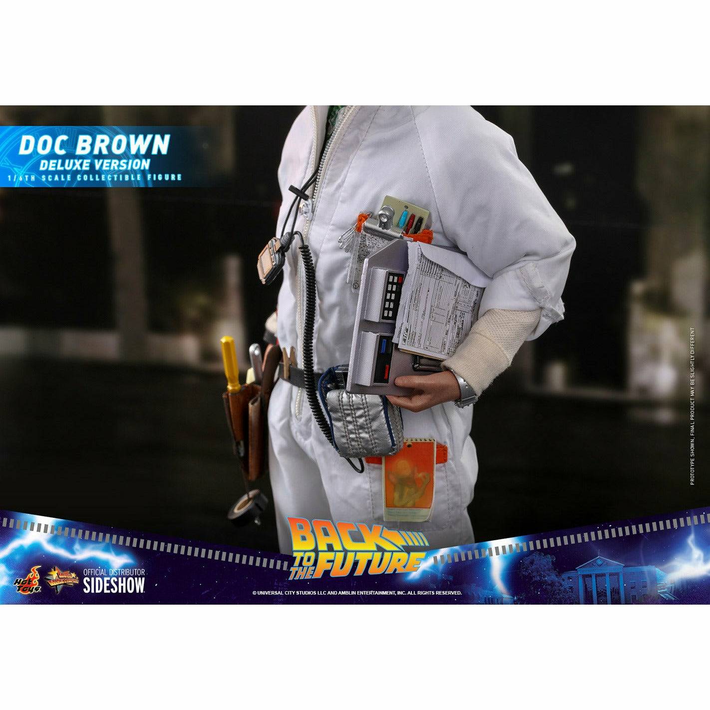 Hot Toys Back to the Future Doc Brown (Deluxe Version) 1:6 Scale Collectible Figure with bonus Plutonium case Action Figure Hot Toys