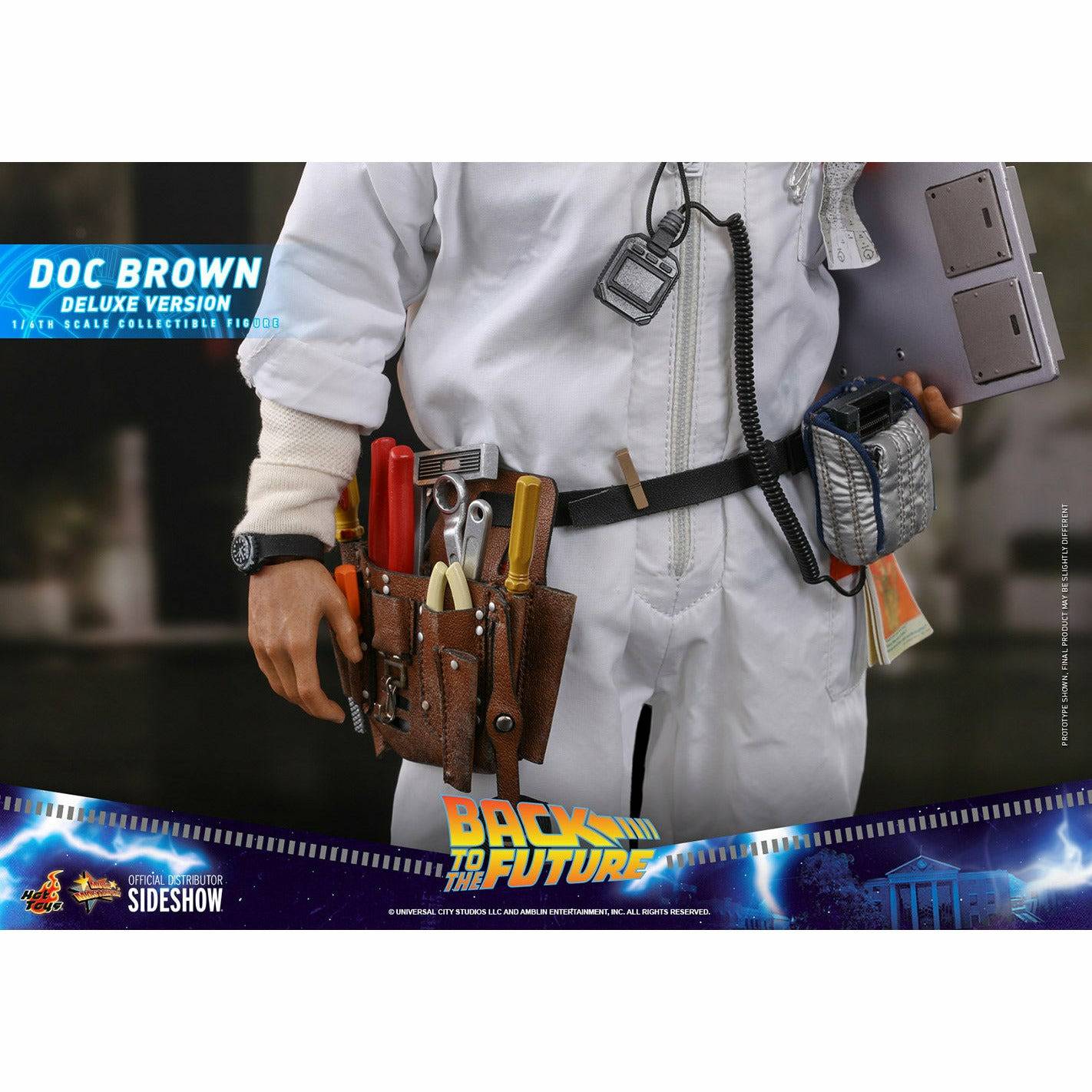 Hot Toys Back to the Future Doc Brown (Deluxe Version) 1:6 Scale Collectible Figure with bonus Plutonium case Action Figure Hot Toys