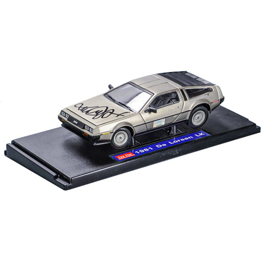 PREMIUM | Michael J. Fox Autographed 1:18 Scale Die-Cast DeLorean DMC-12