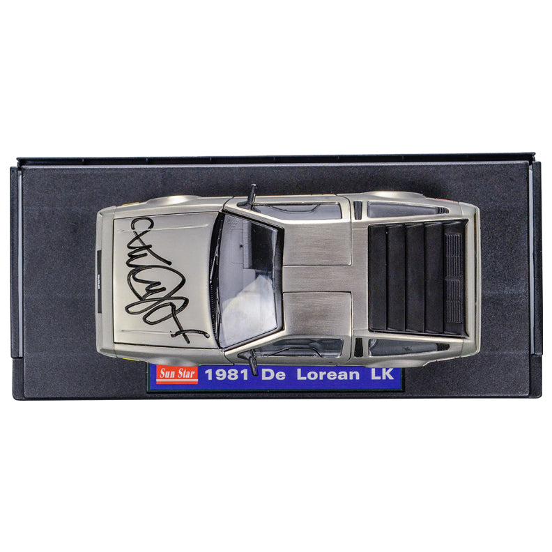 PREMIUM | Michael J. Fox Autographed 1:18 Scale Die-Cast DeLorean DMC-12