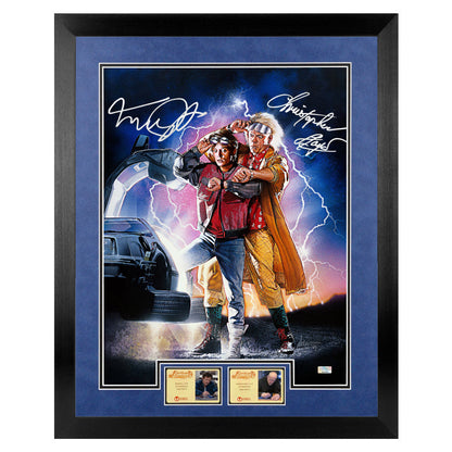 PREMIUM | Michael J. Fox, Christopher Lloyd Autographed Back to the Future II Time Travelers 16x20 Photo