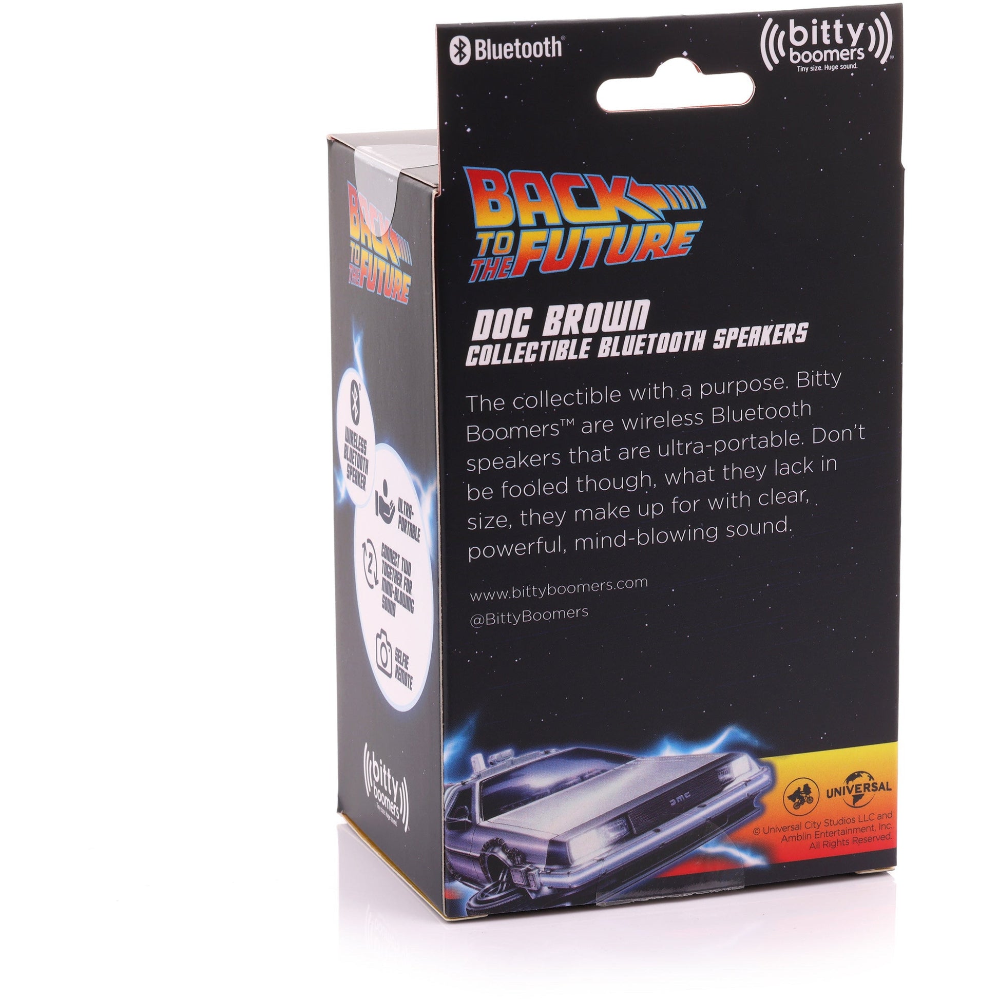 Universal Back to the Future Doc Brown Bitty Boomer Bluetooth Speaker Bluetooth Speaker Bitty Boomers