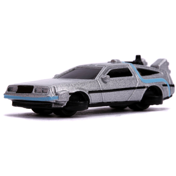 Back to the Future Trilogy die-cast 1⅔-inch Nano "Hollywood Rides" DeLorean Time Machine 3-pack Die-cast Model Cars Jada