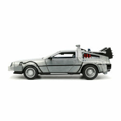 Back to the Future die-cast 1:24 scale "Hollywood Rides" light-up DeLorean Time Machine Die-cast Model Cars Jada