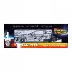 Back to the Future Limited Edition Metal DeLorean Schematic Fan-Plate Metal Sign Fanattik