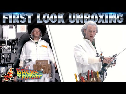 Hot Toys Back to the Future Doc Brown (Deluxe Version) 1:6 Scale Collectible Figure with bonus Plutonium case Action Figure Hot Toys